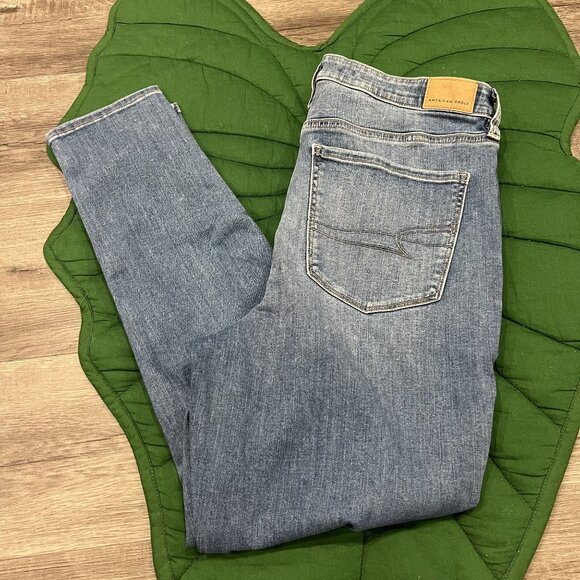 American Eagle Jeans Womens Petite 14 Short Super High Rise Jegging Next Level S - Picture 1 of 8